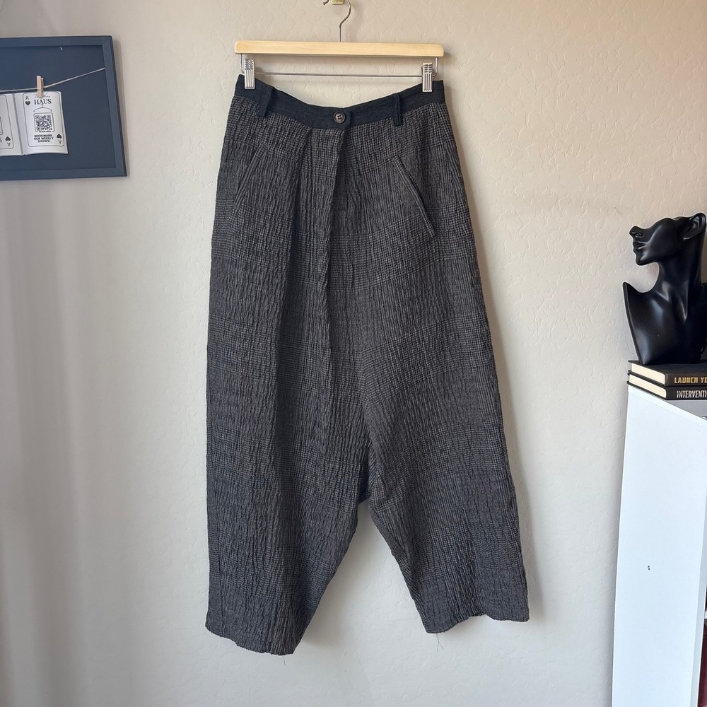 Ivan Grundahl Copenhagen Wool Blend Wide Leg Cropped Trousers Grey Size 38